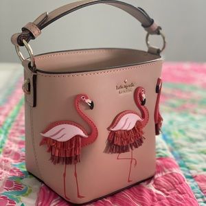 Kate Spade By the Pool Flamingo BucketCrossbodyBag